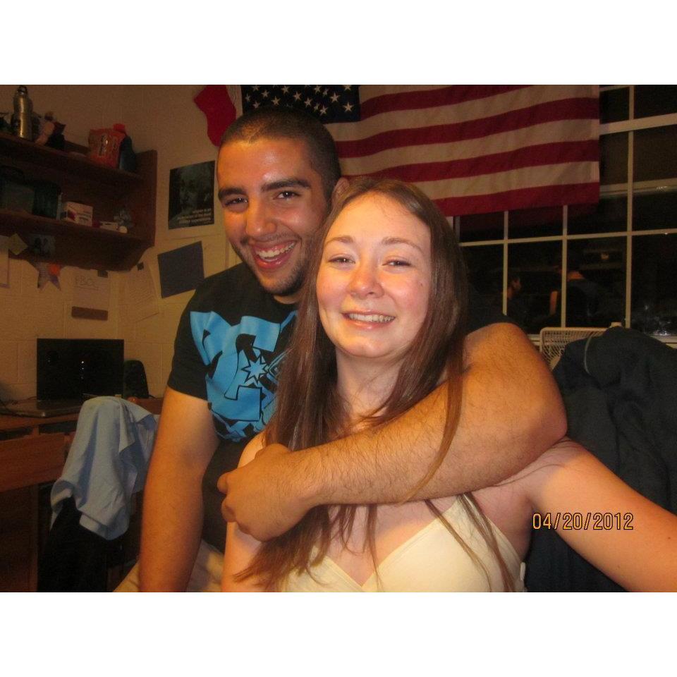 Our first photo together our freshman year of college <3