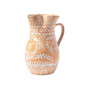Casa Melocoton Large Pitcher with Hand-painted Designs