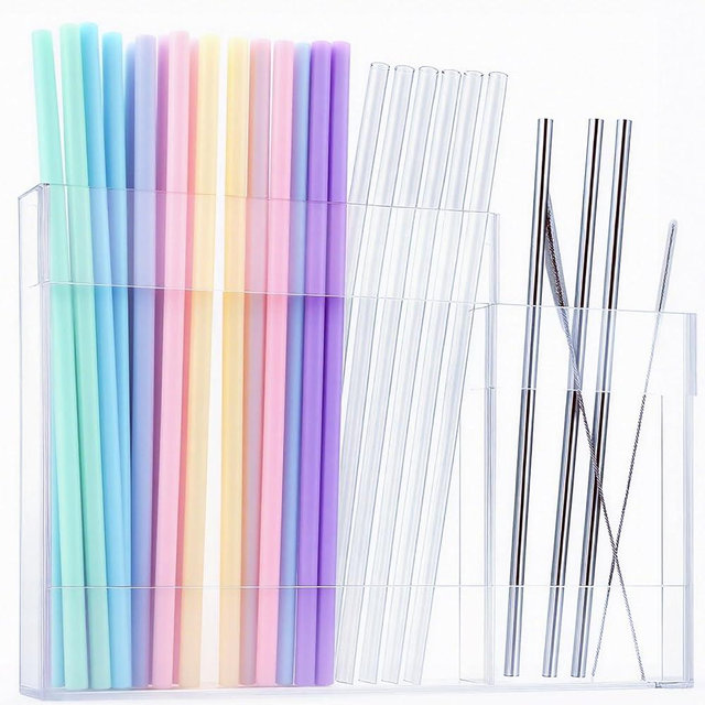 straw holder for cabinet door, Acrylic Straw Holder & Storage for Long Short Reusable Straws, Adhesive Kitchen Cabinet Organizer to Save Space