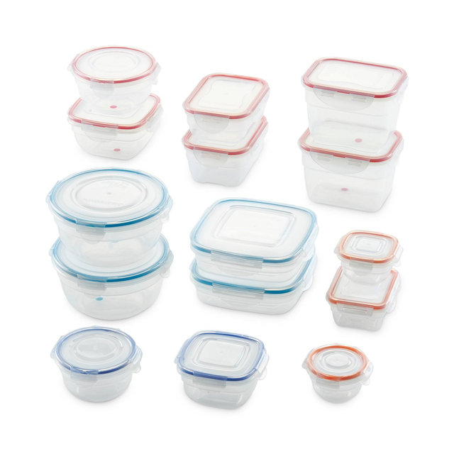 Lock n Lock Easy Essentials 30-Pc. Color Mates Storage Container Set