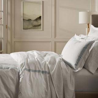Percale Banded 3-Piece Organic Duvet Set