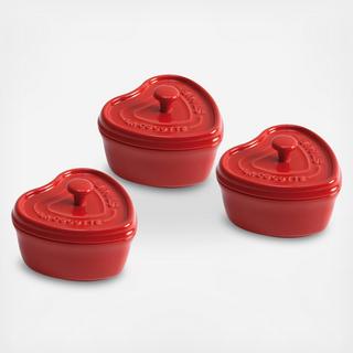 Mini Heart Cocotte, Set of 3