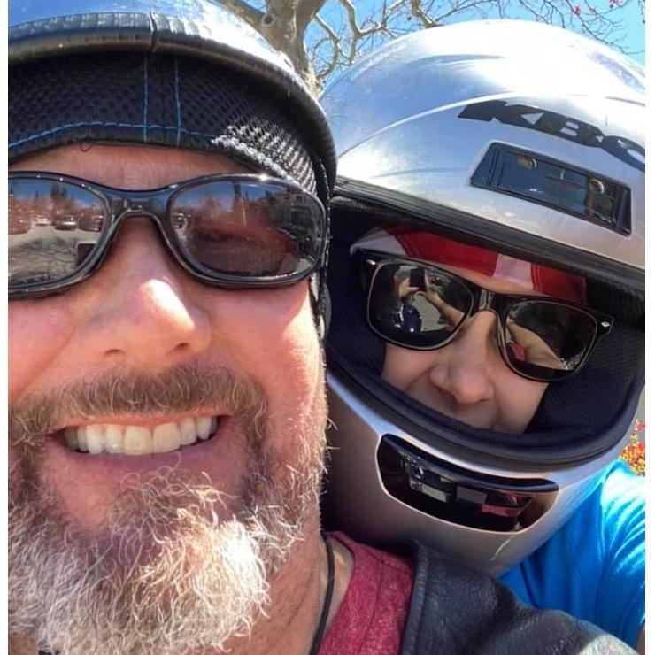 On the Harley, before I got my own.