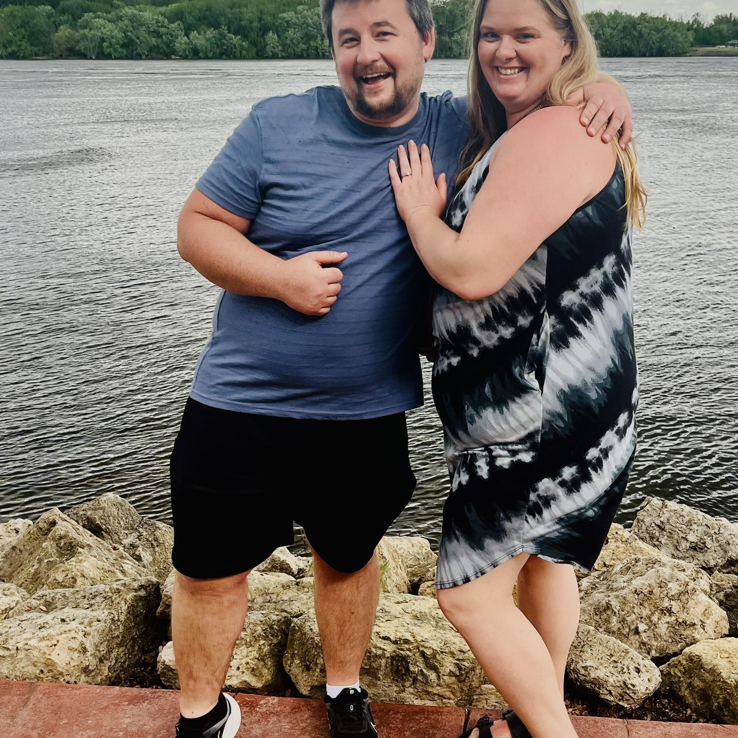 Re-enacting the big moment for Ted and Deb.