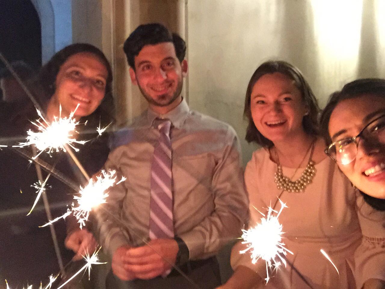 Sparklers with Gigi and Kalin!