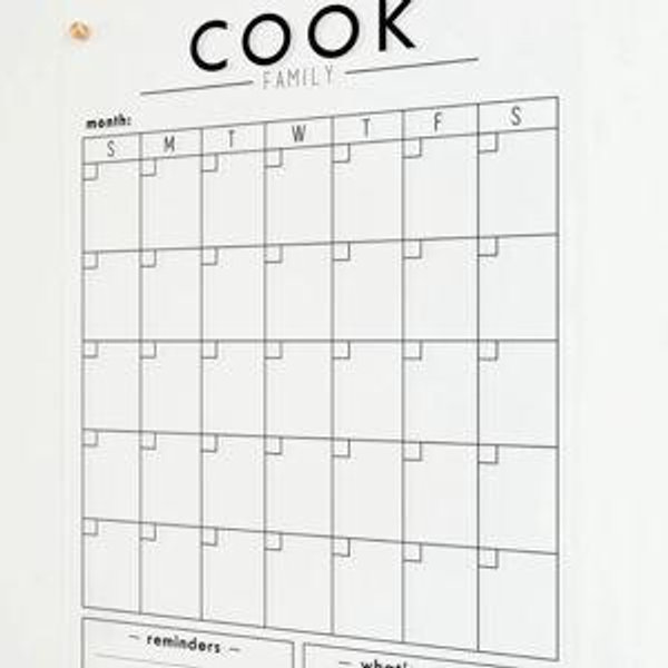 Monthly Acrylic Calendar + 2 Sections | Vertical Craig