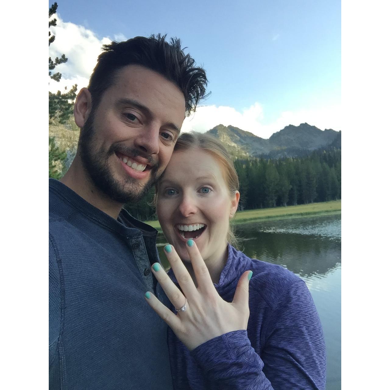 8.30.2019, Anthony Lakes. Steve managed to completely surprise Sarah! We spent the rest of the weekend soaking it all in (with no cell service) before we shared the news with our families and friends!