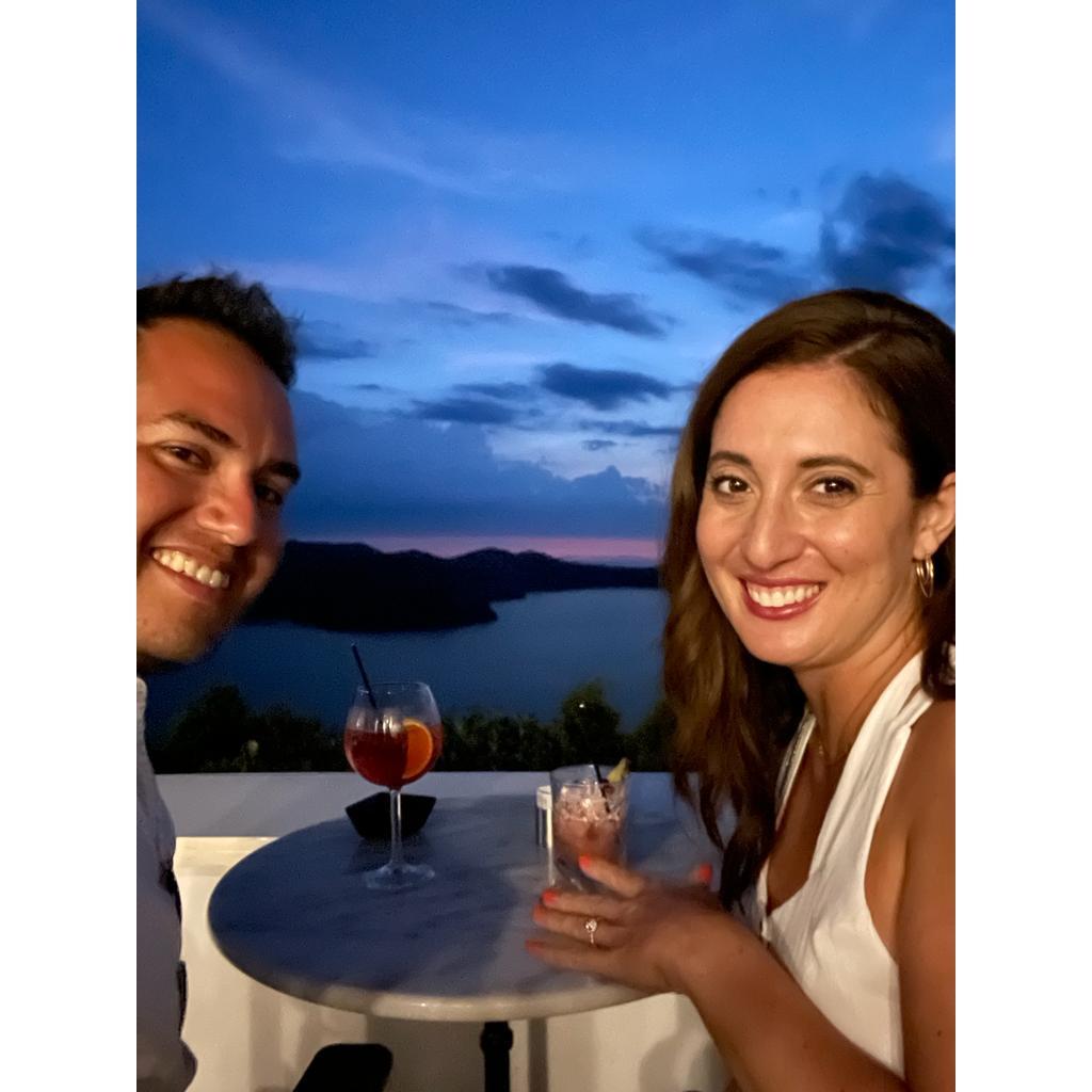 The night of our engagement in Milos!