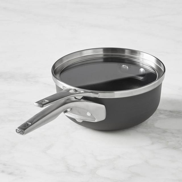 Calphalon Premier Space-Saving Hard-Anodized Nonstick Saucepan with Cover, 2 1/2-Qt.