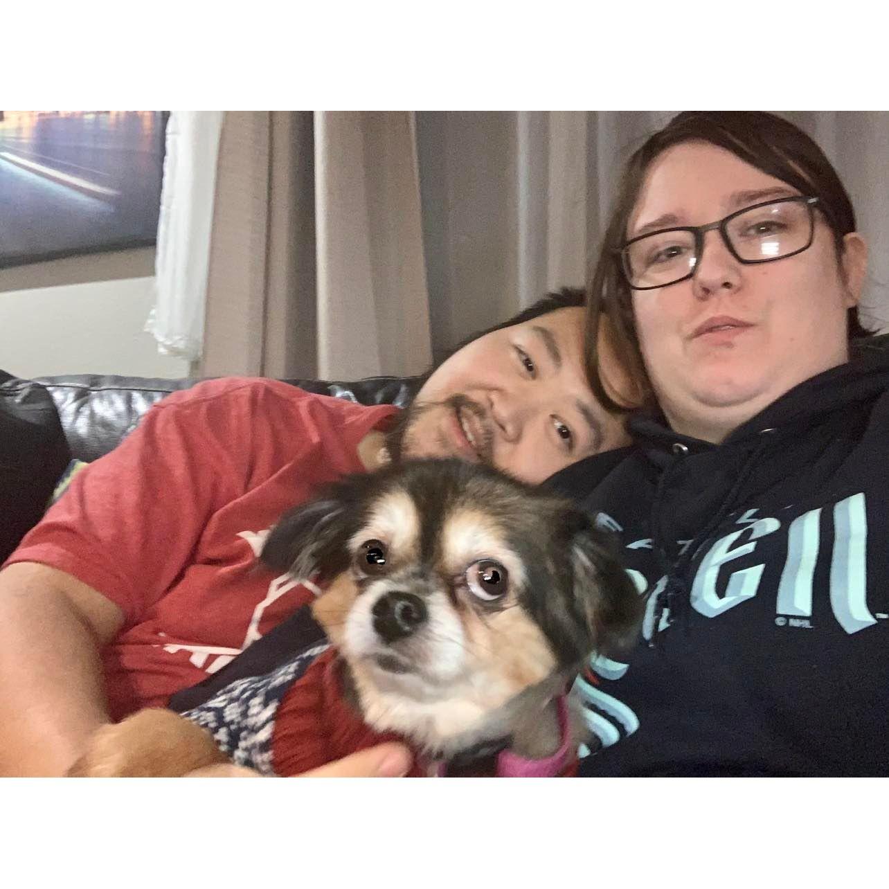 Jonny loves puppy snuggles!