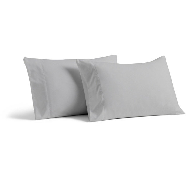 Cosy House Collection Luxury Rayon Derived from Bamboo Set of 2 Pillowcases - Silver, King