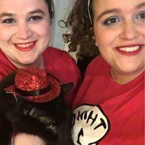Thing 1, Thing 2, and the Cat In The (Very Uncomfortable) Hat.