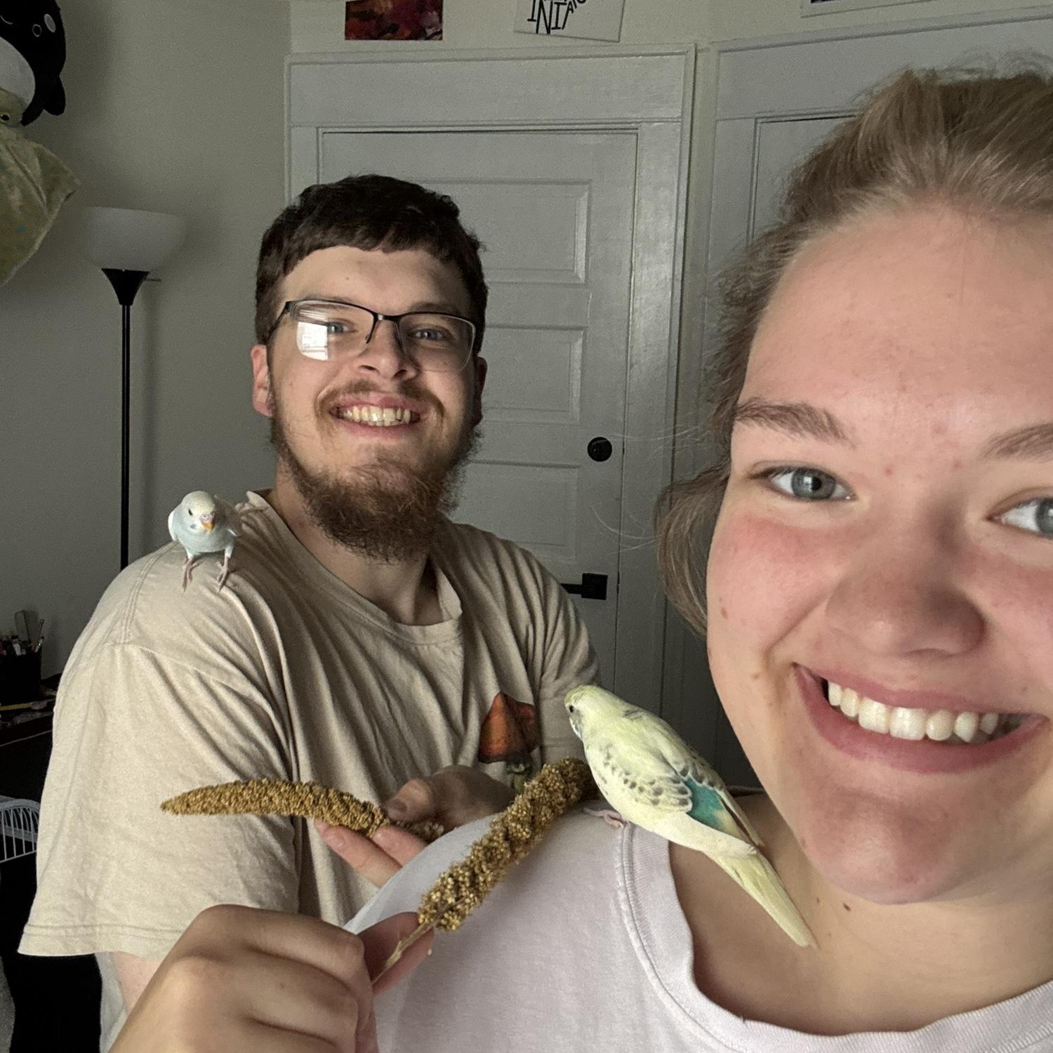 Our parakeets Betty and boop