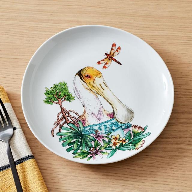 Dapper Animal Spoonbill Salad Plate Spoonbill
