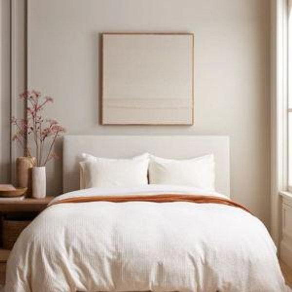 Organic Luxe Honeycomb Duvet Cover - Undyed, King/Cal King