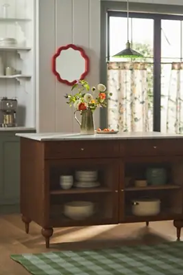The Fern Rectangular 55" Marble Top Kitchen Island