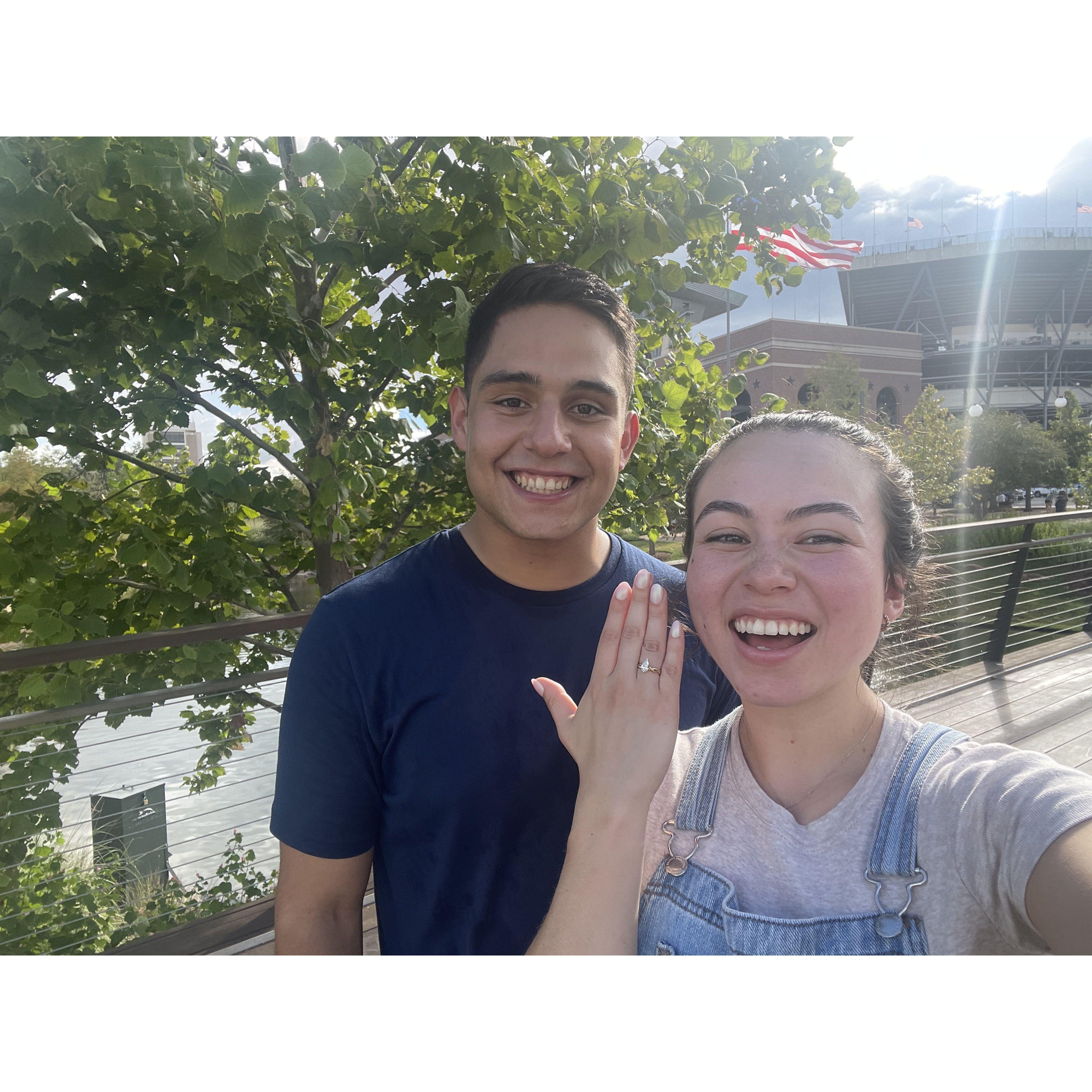 Nothing but big smiles after the proposal !