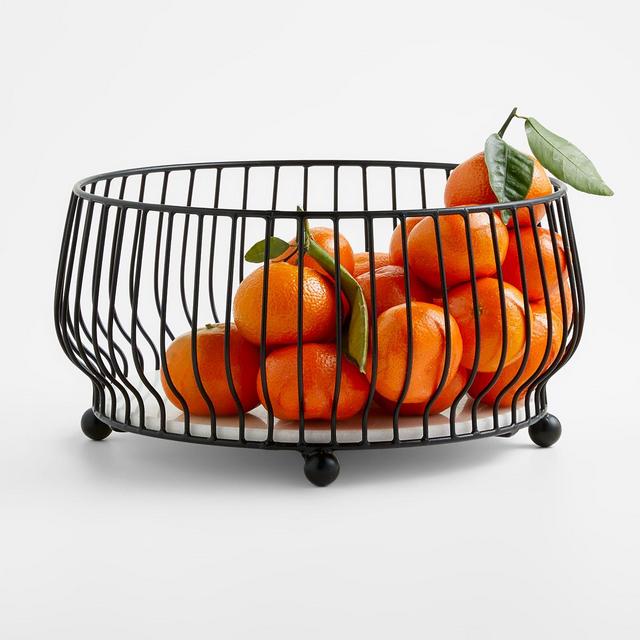 Cora Black Fruit Basket