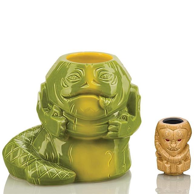 Geeki Tikis Star Wars Jabba The Hutt & Bib Fortuna Mugs | Official Star Wars Collectible Tiki Style Mug Set | Includes A 40-Ounce Jabba Mug & 2.5-Ounce Bib Fortuna Mini Muglet