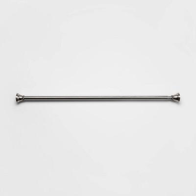72" Rust Proof Stainless Steel Two-Way Mount Taper Finial Shower Curtain Rod - Threshold™
