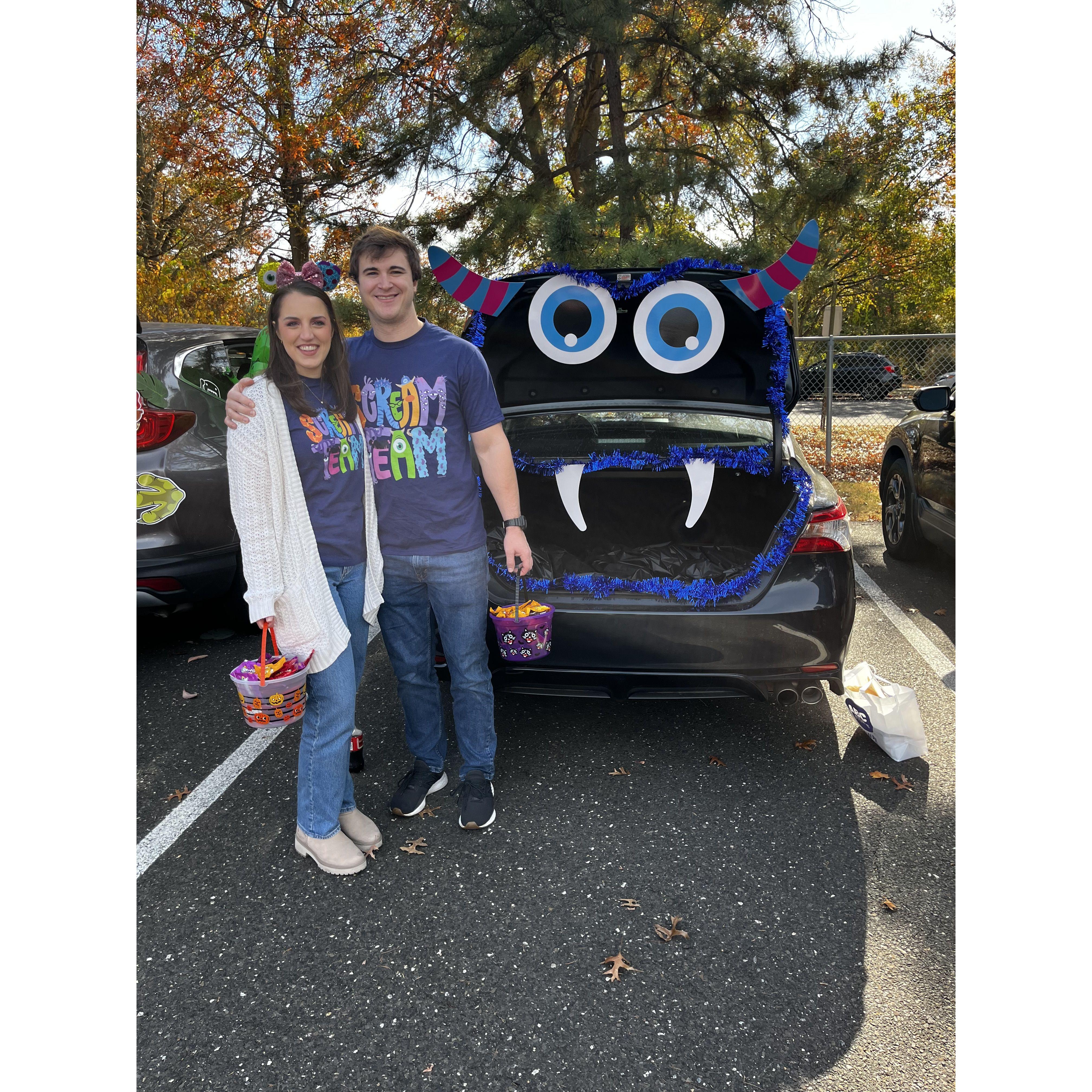 We helped host a trunk or treat for Lori's students