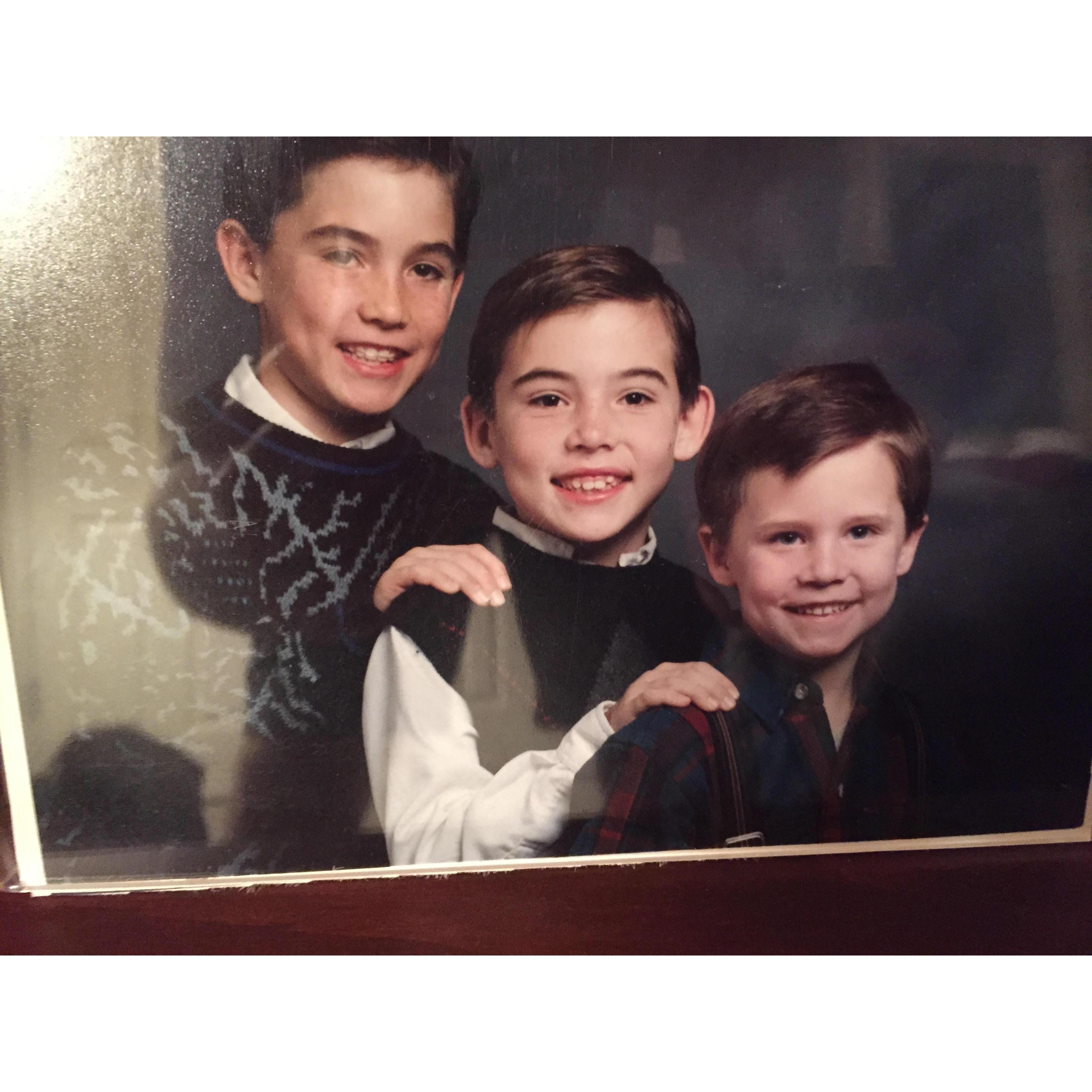 the groomsmen - mike + tim with matt