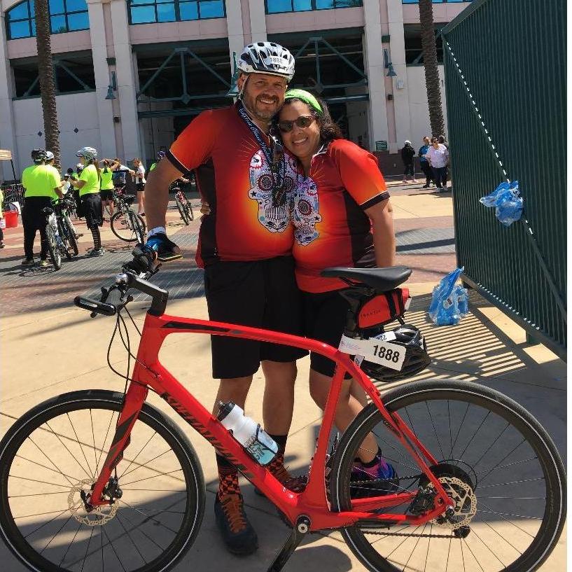 Celebrating at the finish line!