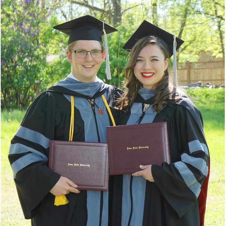 Graduation day from Iowa State Vet Med in May 2017. I remember being anxious all day long, but Peter snuck a kiss in line before we entered the auditorium. It was exactly what I needed to relax.