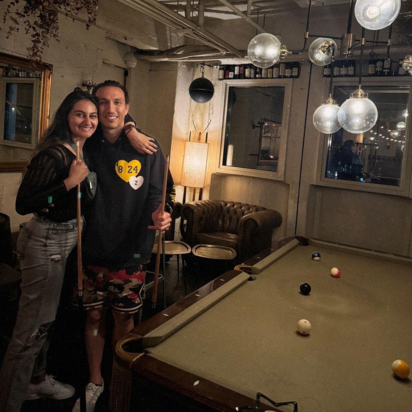 Fun night out in Japan and we found Steven a pool table!