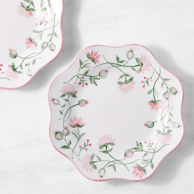 AERIN x Williams Sonoma Garden Bouquet Salad Plates, Set of 4, Pink