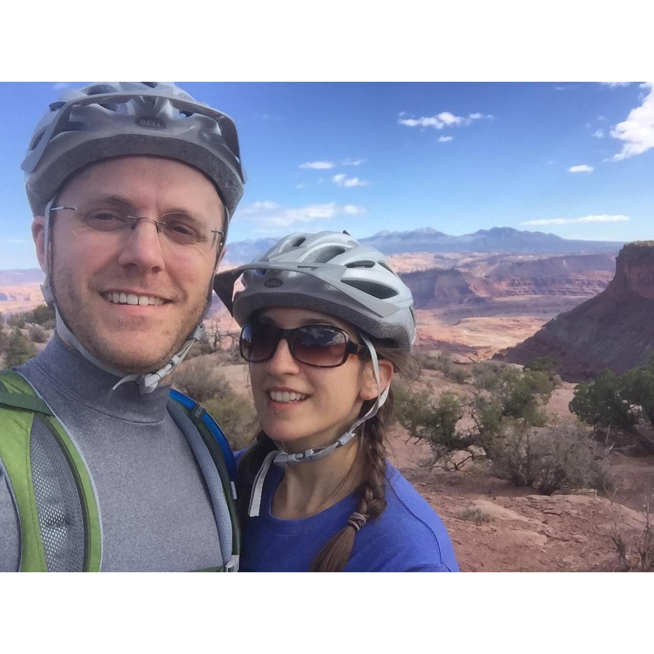 Mountain biking in Moab.