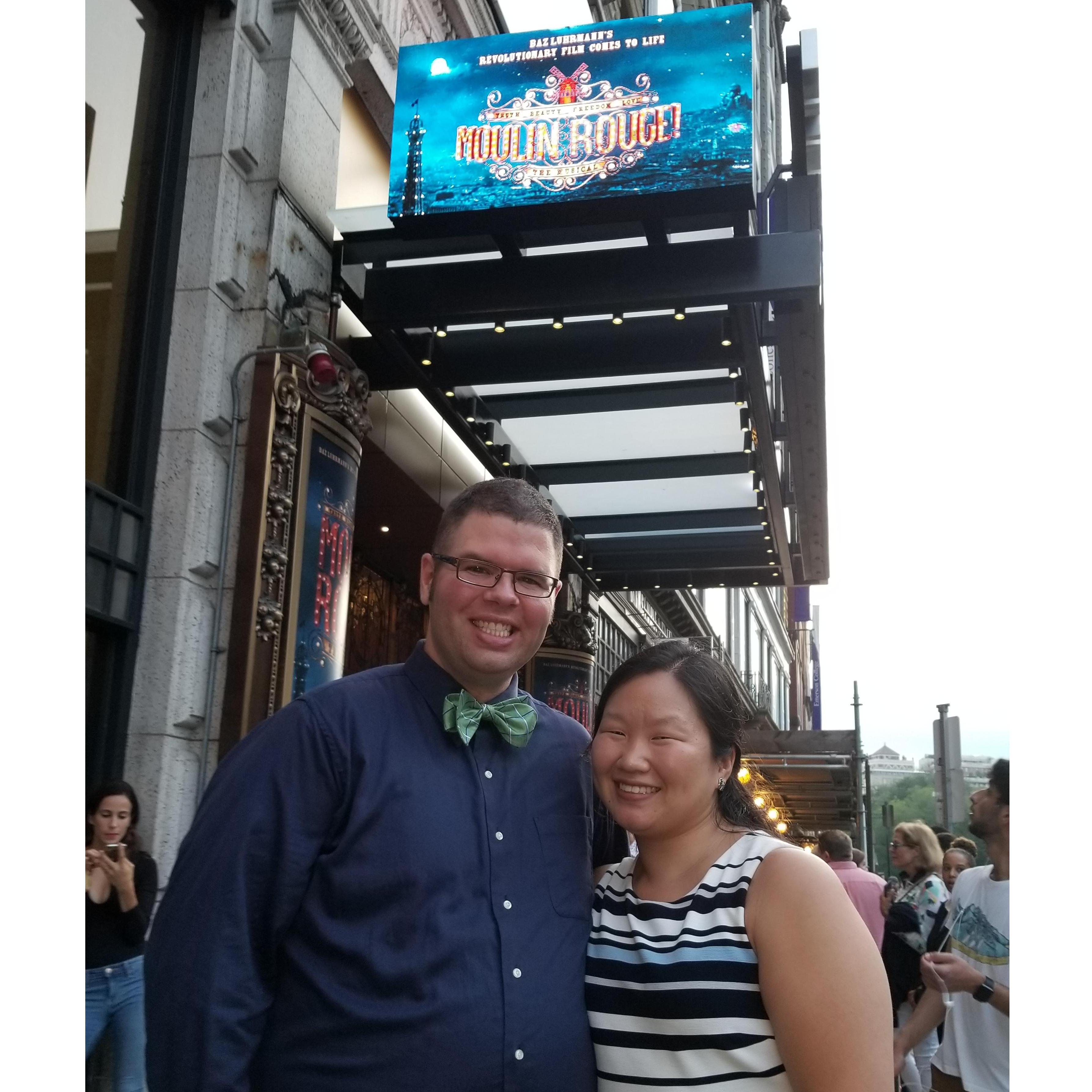 The evening we went to see Moulin Rouge (at the Emerson Colonial Theater) was a huge milestone as it was the evening we signed the P&S for our home in Malden!