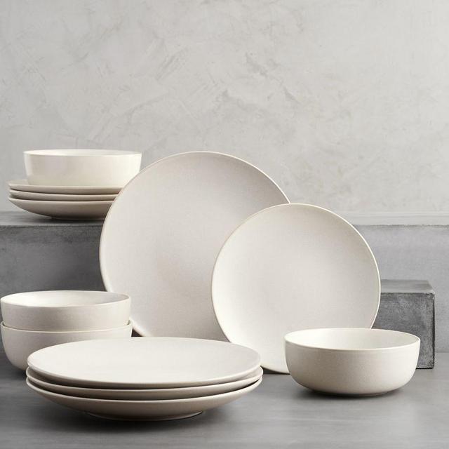 Mason Stoneware 12-Piece Dinnerware Set - Ivory