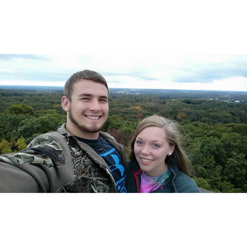 Taylor and Nathan at Panell Tower. October 2, 2016
