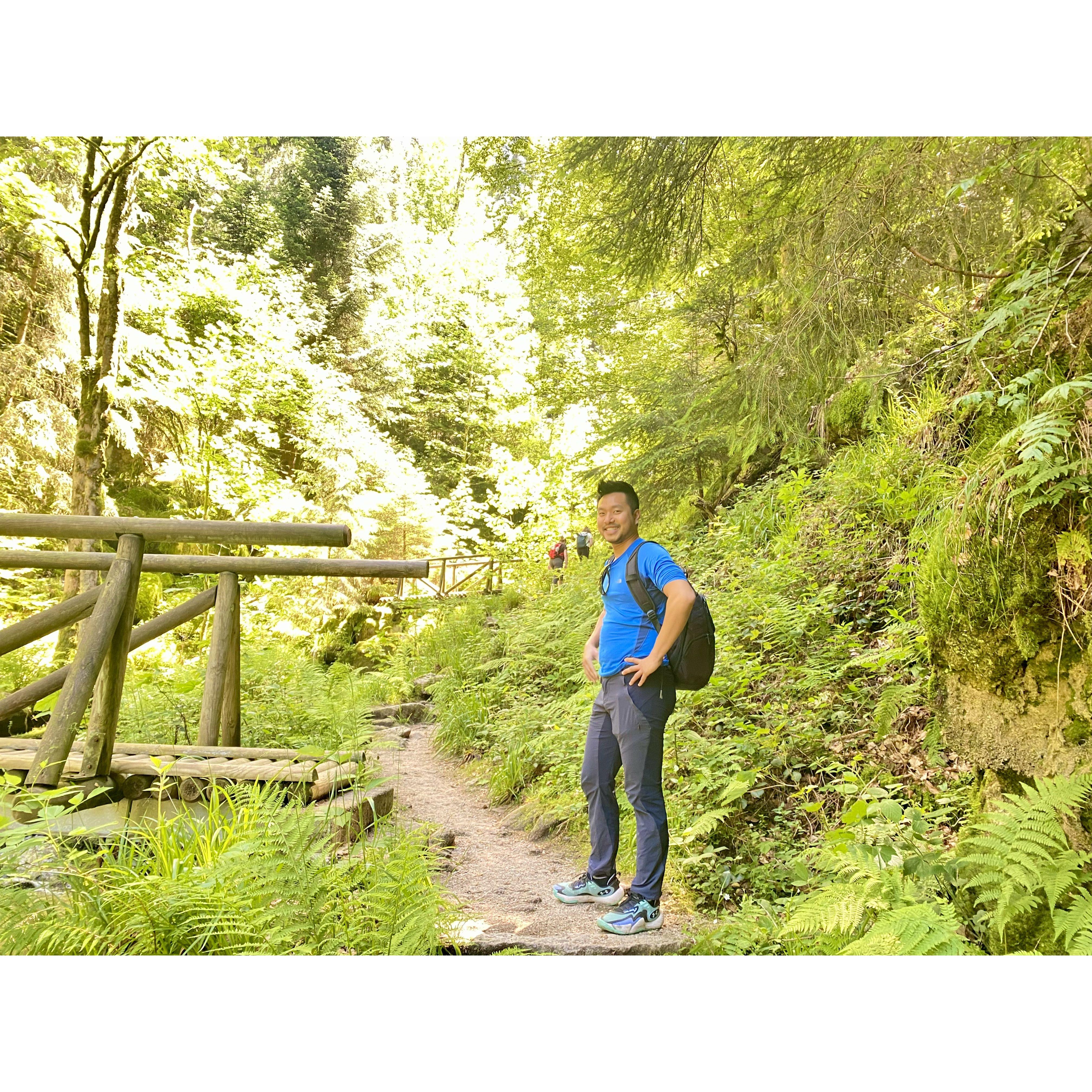 Our second date was a hike and this was the first photo Megan took of Alan.