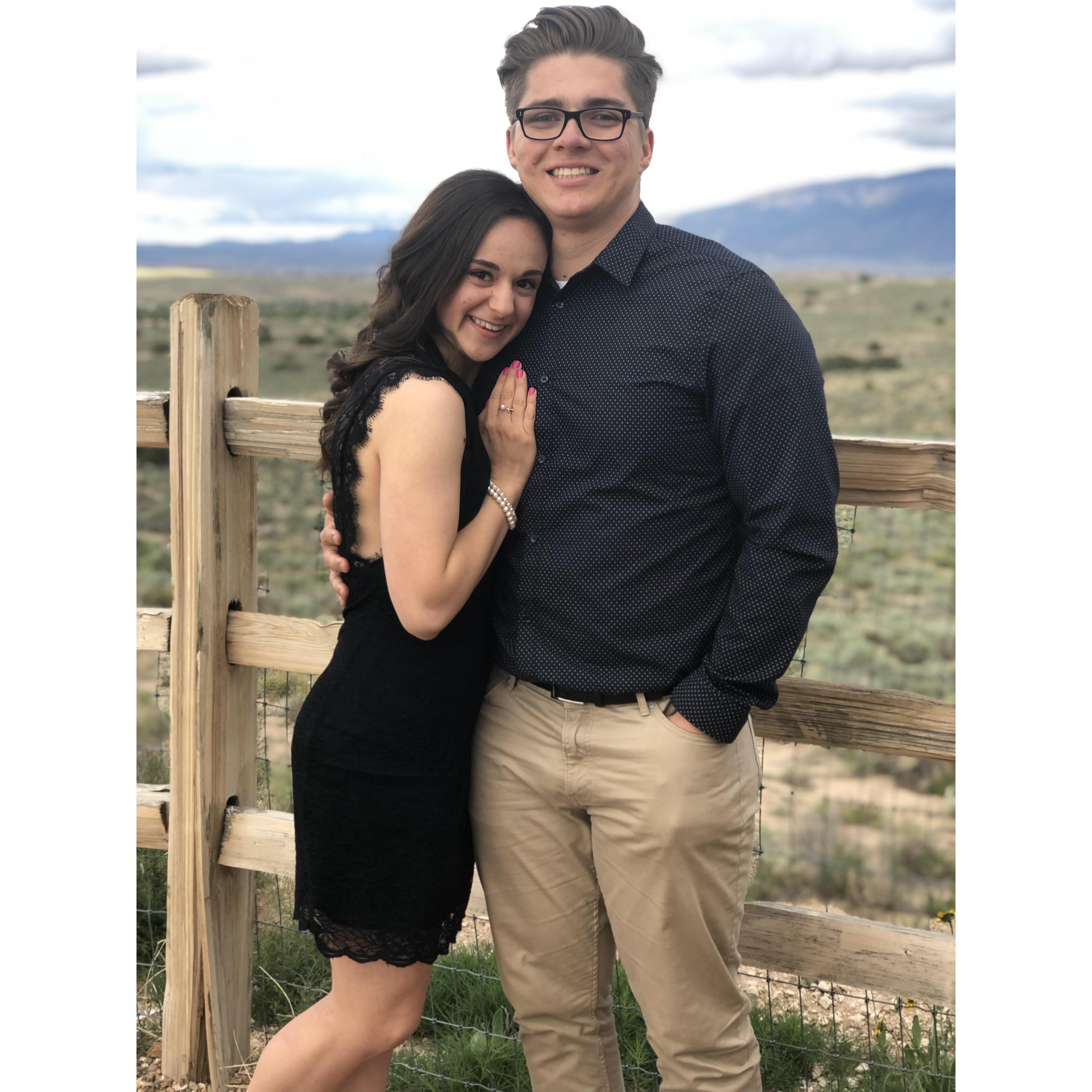 We take any opportunity to tak a picture by the Sandias!