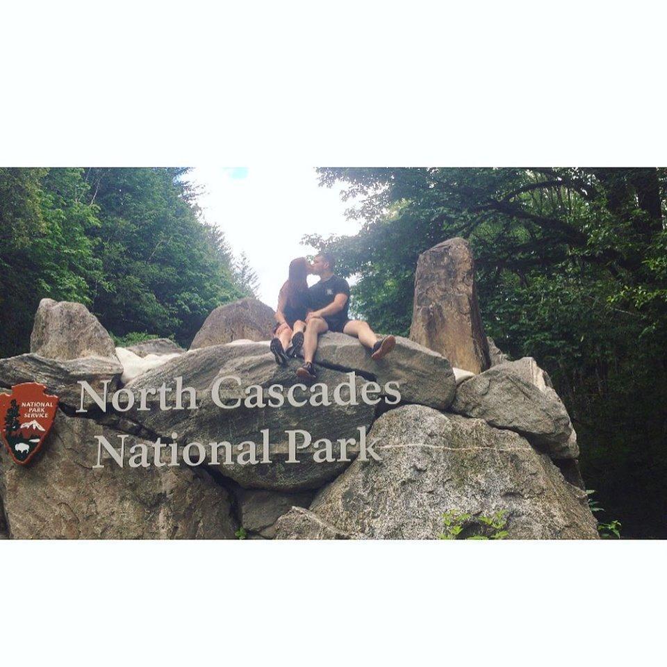 Our engagement in North Cascades National Park.