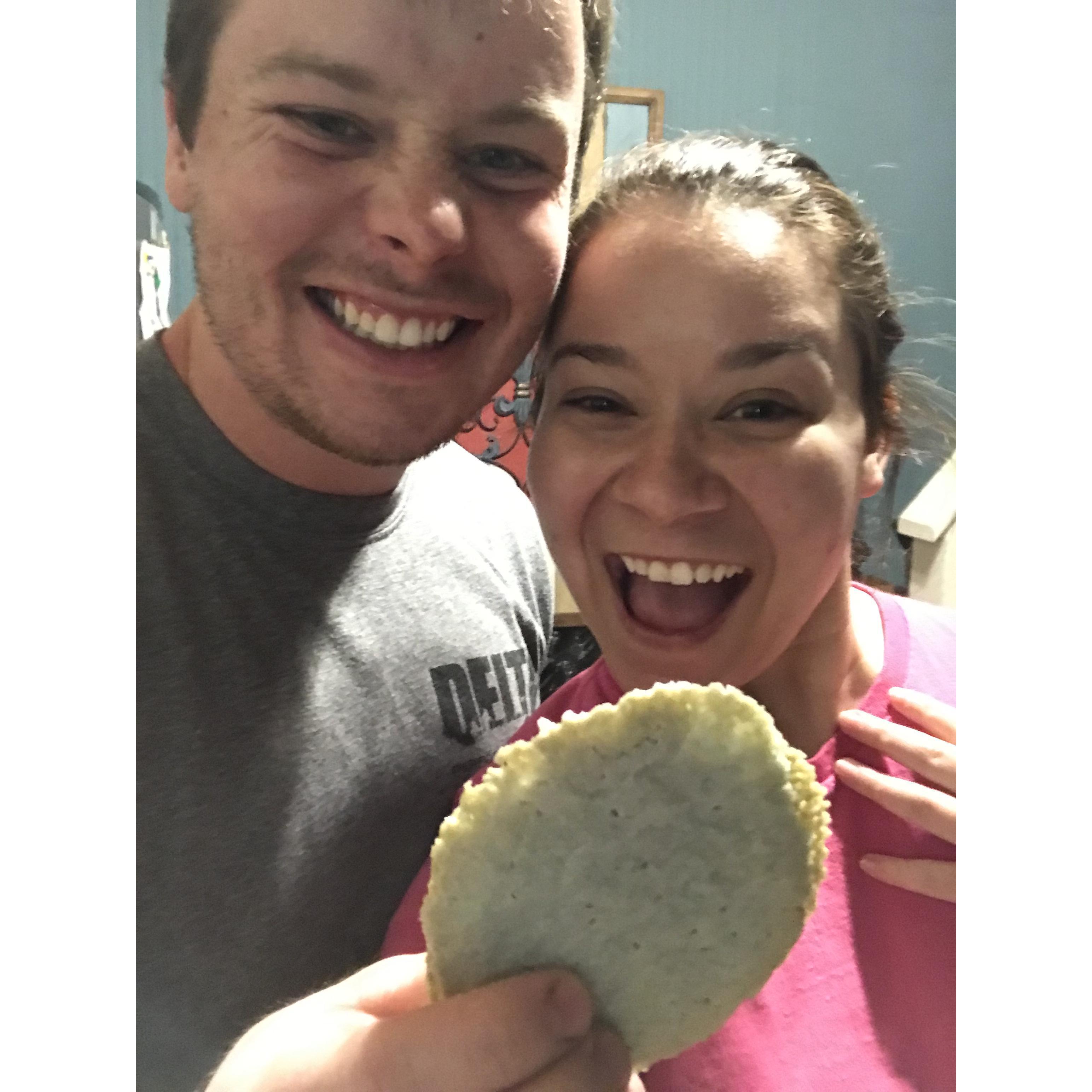 We failed at making macaroons, but succeeded at having fun.