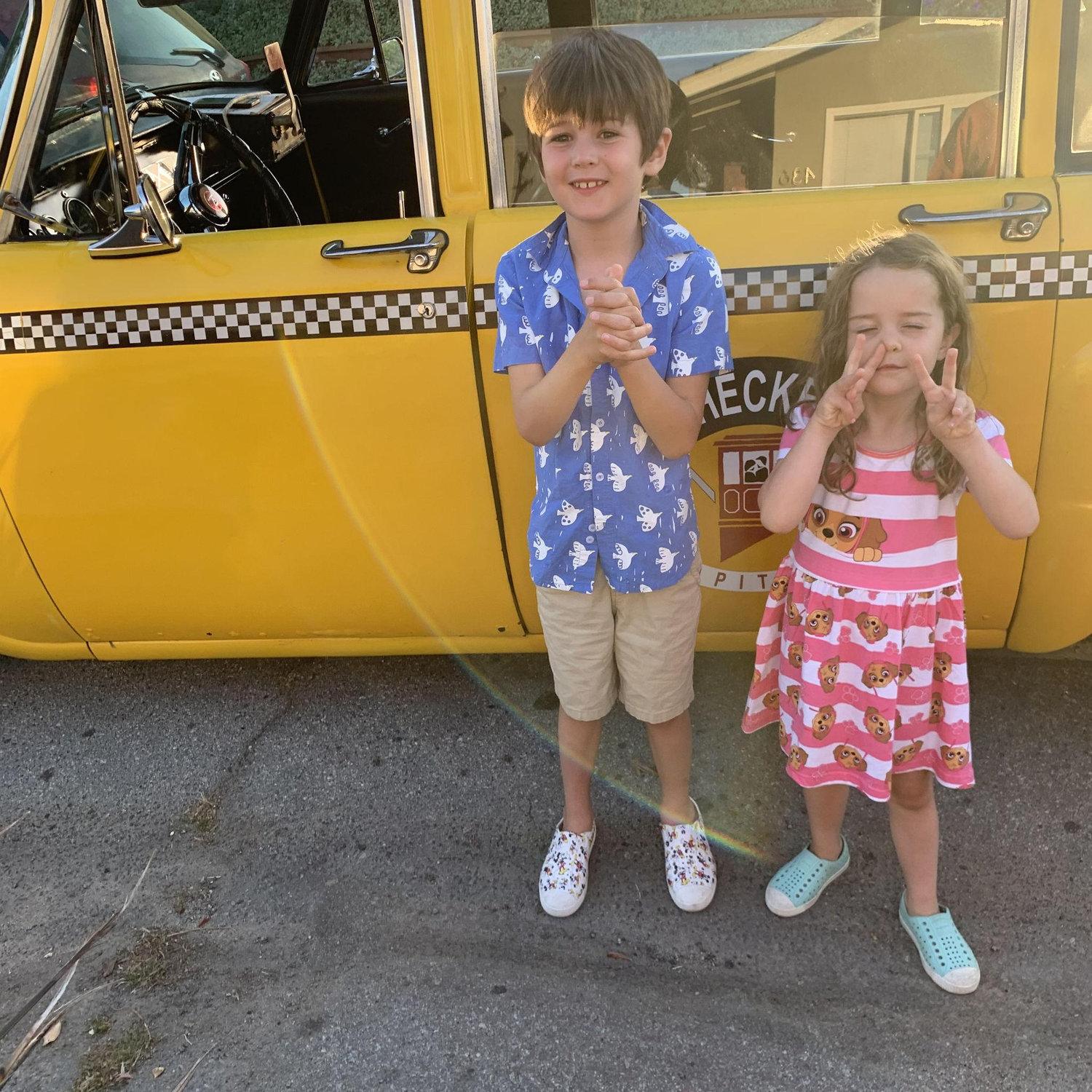Jack and Eddy taking the Shadowbrook taxi