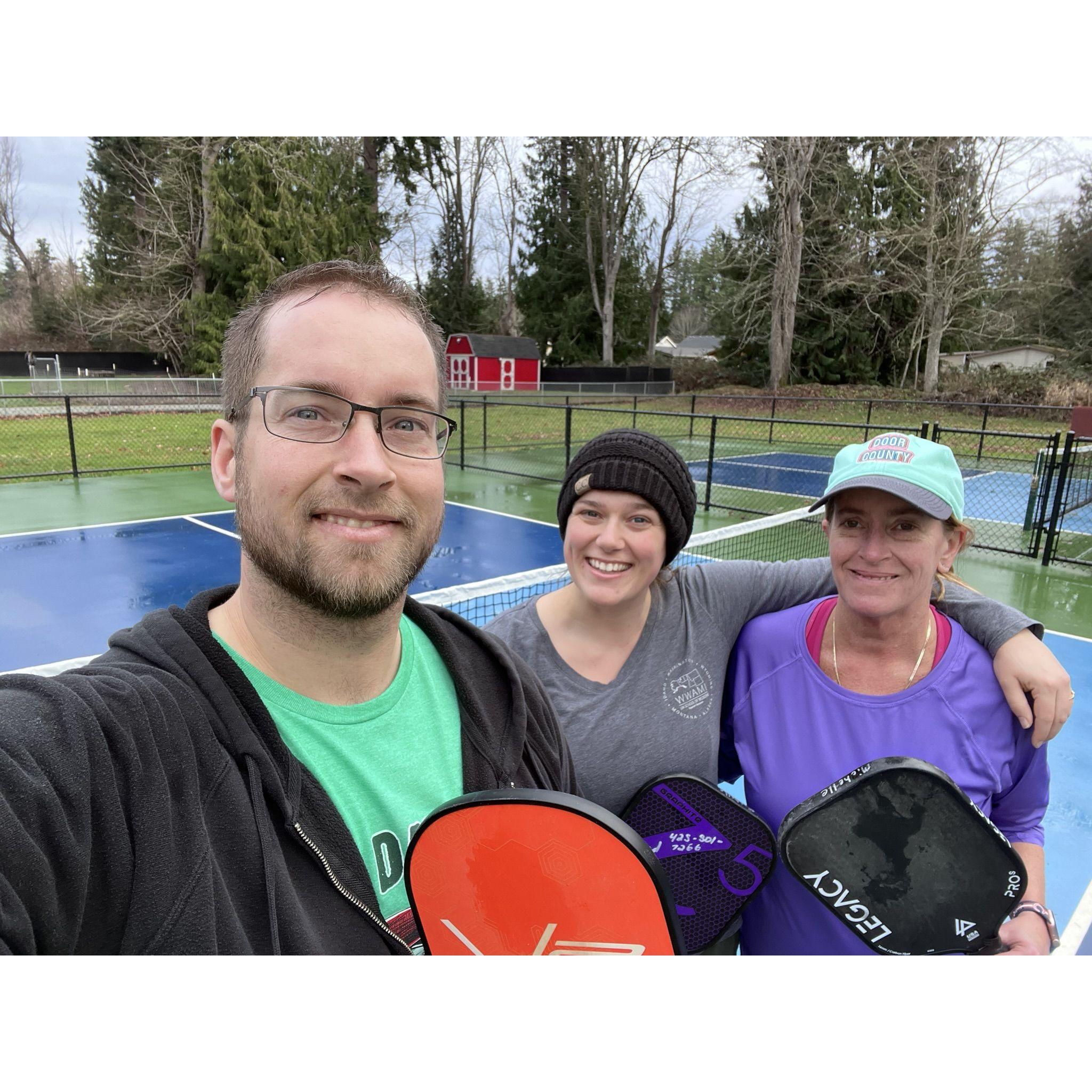 Recently we have started playing pickleball, and LOVE it. Thanks Michelle for teaching us!