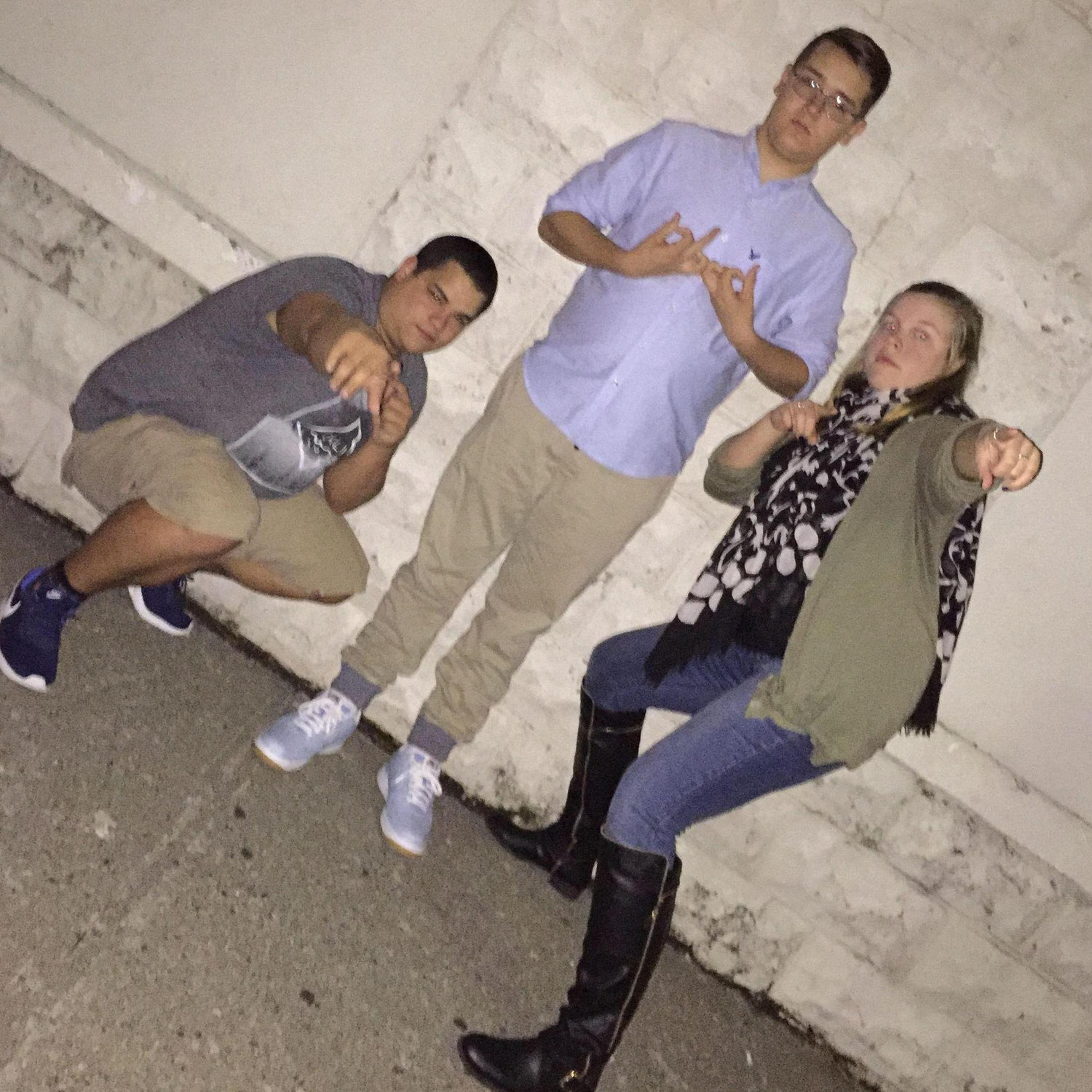 Tyler, Kevin, & Carol attempting to be cool