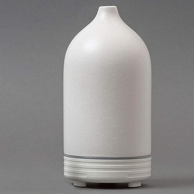 Stone Diffuser, iHeoco Hand-Crafted Ultrasonic Essential Oil Diffuser for Aromatherapy, 120ml Ceramic Oil Diffuser, Running 4-8Hours, Auto Shut-Off Ultrasonic Porcelain Humidifier