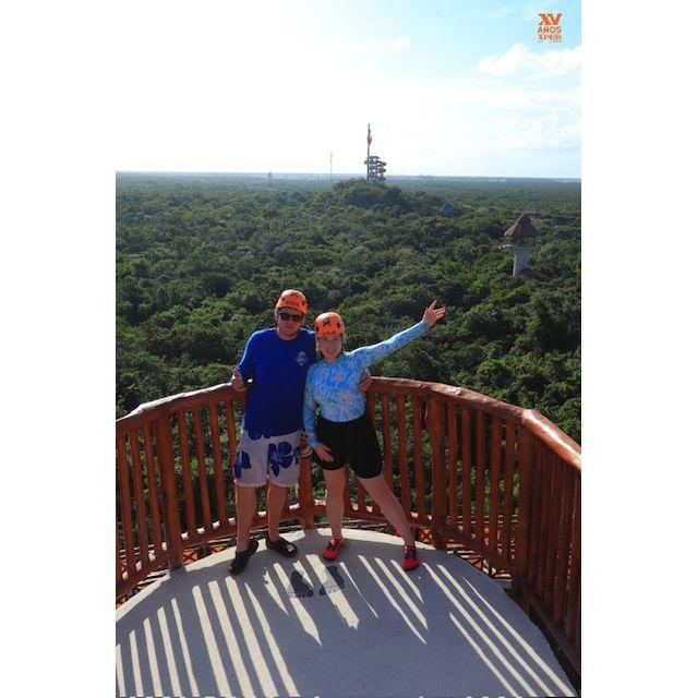 Us at the coolest theme park ever in Playa Del Carmen!