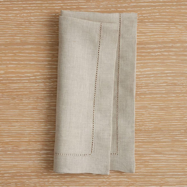 Belgian Linen Napkins, Set of 12 - Flax