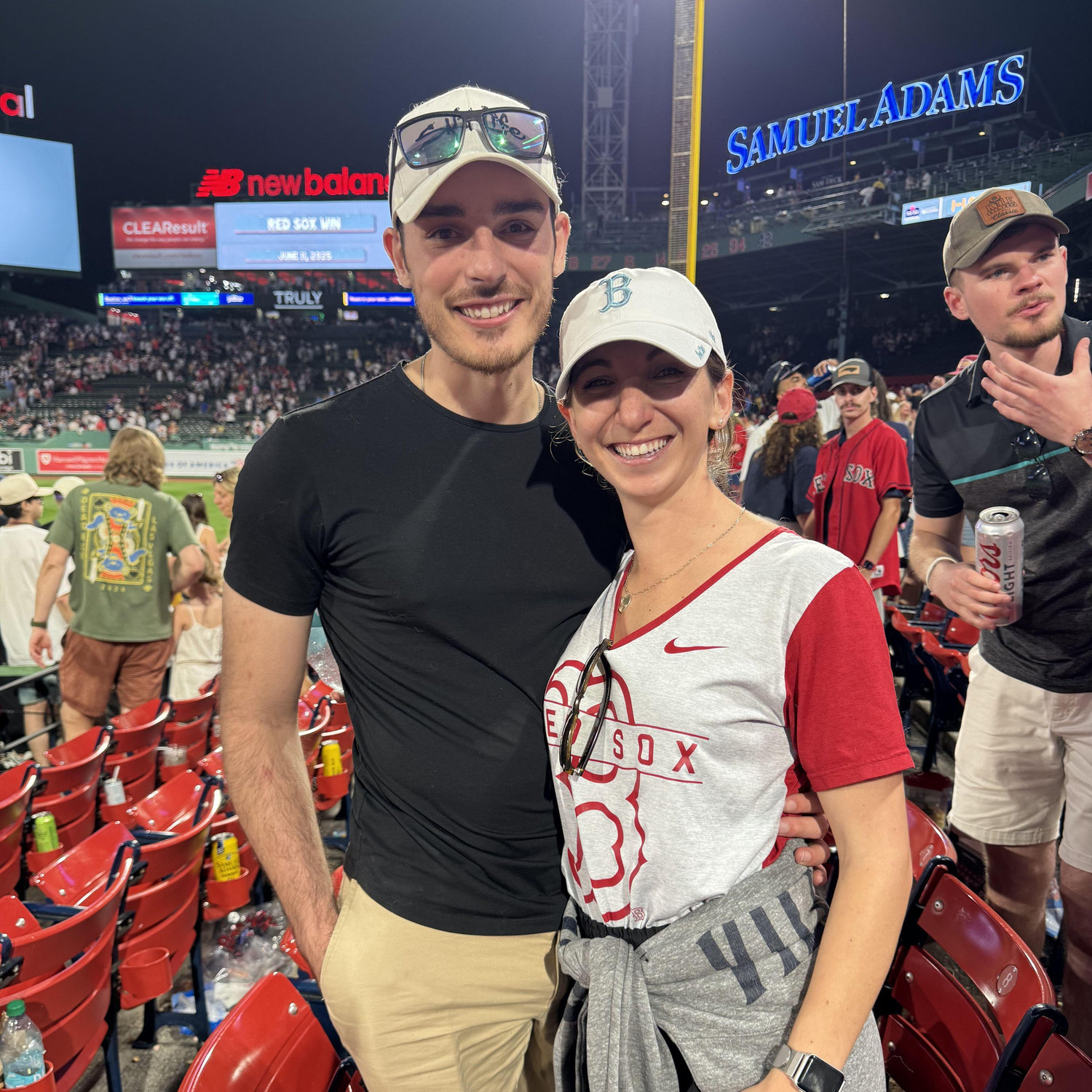 Proof Nick went to a Red Sox game and LIKED it