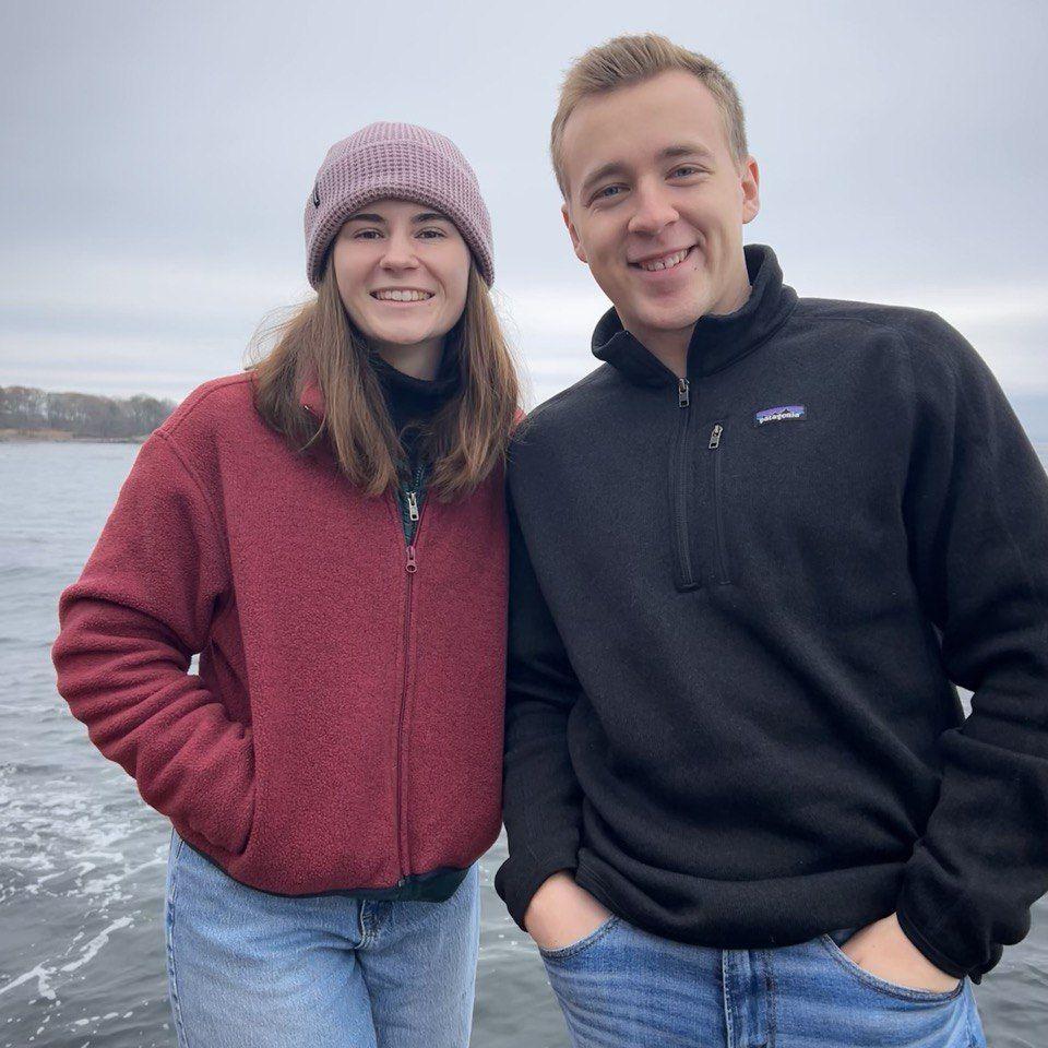 Enjoying the shore with Haddon's family in Massachusetts