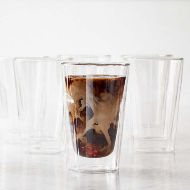 Sur La Table Vide Double-Wall Latte Glasses, Set of 6