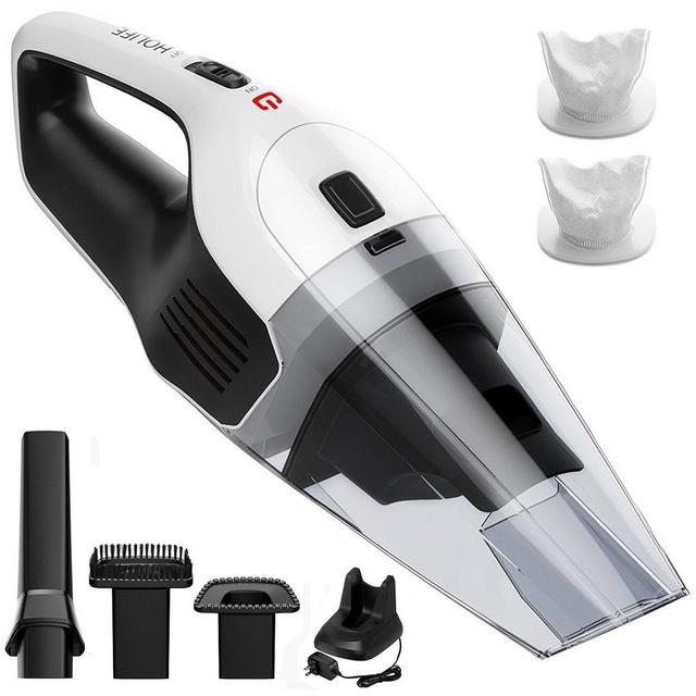 LivSense - HoLife Handheld Vacuum Cordless, Rechargeable Hand Vac Cordless Car Vacuum Cleaner 14.8V 100W Lightweight Portable Vacuum Wet Dry  for Home and Car Cleaning (with 2 Washable Filters)