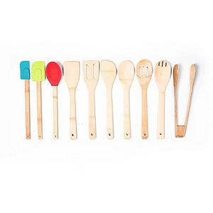 10-Piece Bamboo and Silicone Tool Set
