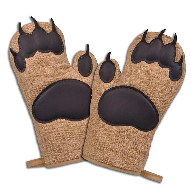 Oven Mitts Cute Bear Oven Mitt Kitchen Gloves with Heat Resistant Set of 2